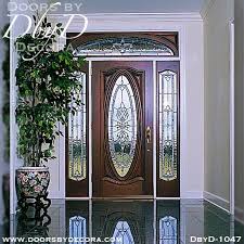 Custom Leaded Glass Oval Door Wood