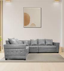 Buy Moon Sectional Sofa In Grey Colour
