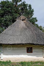 Old Rural House With Thatched Roof