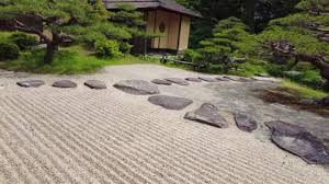 Tilt Shot Of Japanese Dry Garden Zen