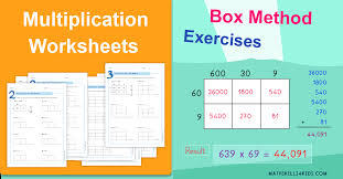 Box Method Multiplication Worksheets