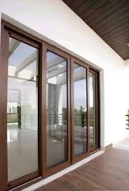 Upvc Wooden Finish Glass Door At Best