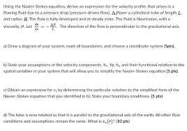 Using The Navier Stokes Equation