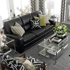 Black Leather Sofa Living Room