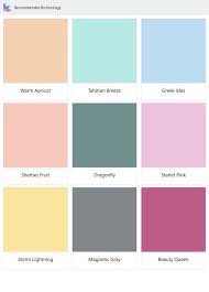 Color Chart For Pink Green And Blue