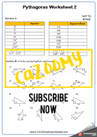 Pythagoras Worksheets Practice