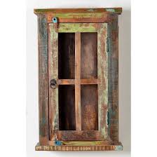 Small Reclaimed Boat Wood Wall Cabinet