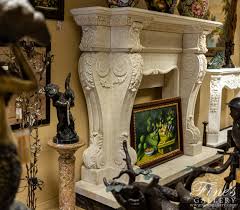 Italian Perlato Marble Fireplace Mantel