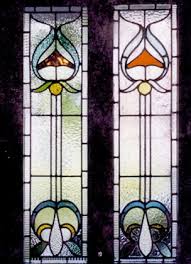 Edwardian Art Nouveau Stained Glass