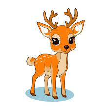 Deer Cartoon Vector Art Icons And