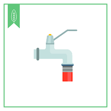 Icon Of Faucet And Attached Garden Hose
