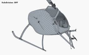 generic light helicopter m 1 3d model