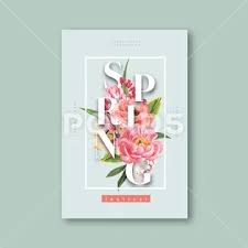 Spring Poster Fresh Flowers Decor Card