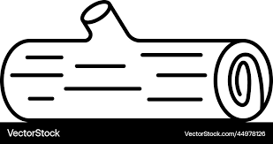 Wood Log Icon Design Template Clipart
