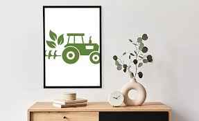 Poster Tractor Logo Icon On White