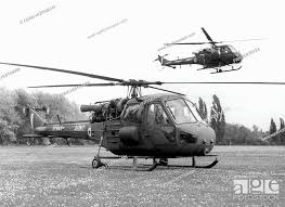 two british military helicopters of the