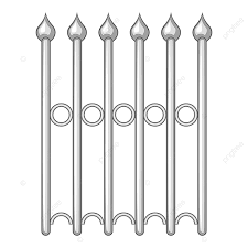 Iron Fence Vector Art Png Decorative