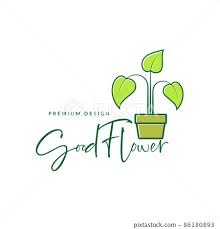 Green Plant Flower Garden Logo
