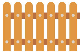 Wooden Fence Icon Color Farm Picket