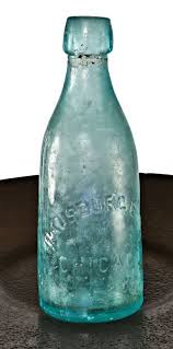 Aqua Glass Soda Bottle