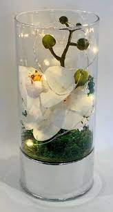 Glass Vase With Led String Lights