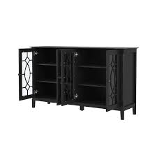 Black Wood Storage Cabinet Tv Console