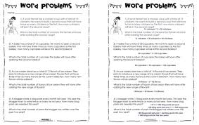 8th Grade Word Problems No Algebra