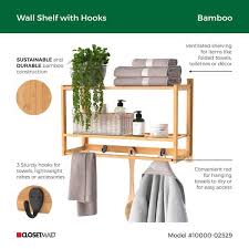 Bamboo Wall Mounted Wood Shelving