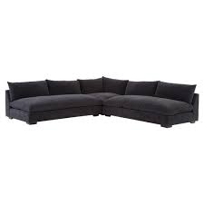 Charcoal Grey Performance Armless Sectional