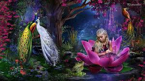 Magic Garden Forest Lotus Fairy Tale