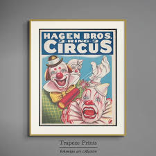 Vintage Circus Poster Drawing Antique