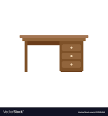 Object Table Icon Flat Wood Desk