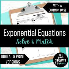 Solving Exponential Equations With A