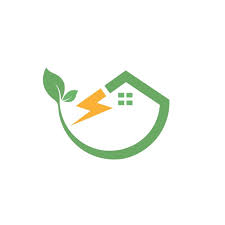 Eco Power House Icon Vector Concept