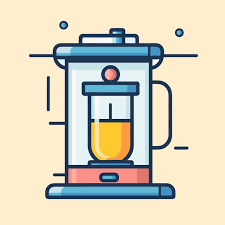 Glass Coffee Maker With A Glass Of Beer