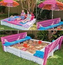 Diy Covered Sandbox With Benches