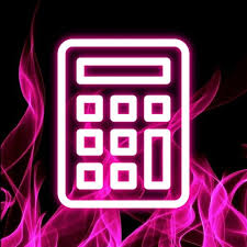 Neon Pink Calculator Icon Wallpaper