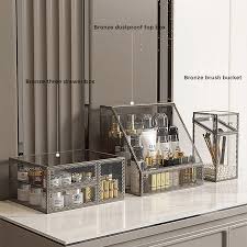 Tabletop Glass Cosmetic Storage Box In