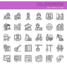 Civil Engineering Vector Art Icons