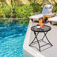 Folding Outdoor Side Tables Anti Rust