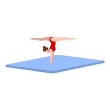 Gymnastic On Mat Icon Cartoon Vector