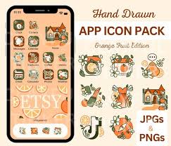 Orange Fruit App Icon Pack For Ios
