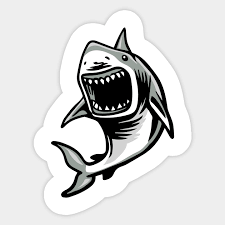 Great White Shark Bite Logo Great