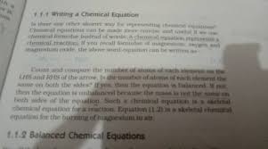 1 1 1 Writing A Chemical Equation Is