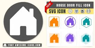 House Door Fill Icon Svg Free House