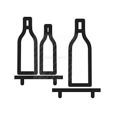 Bottles Shelf Line Icon Iconbunny