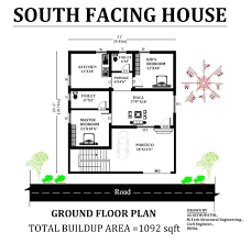 31 X35 South Facing 2bhk House Plan As