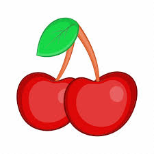 Cartoon Cherries Food Fruit Red