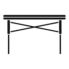 Folding Fishing Table Icon Simple
