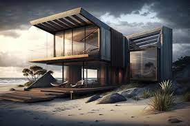 Premium Ai Image A Modern Beach House